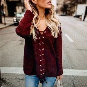 VICI Lace up sweater